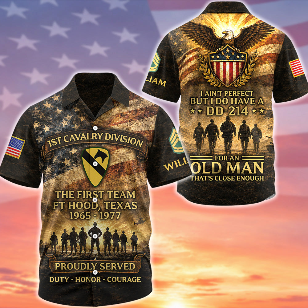 Personalized All Over Print Shirt Veteran Military Custom Shirt Available All Military Branches Division Military K1702 MT2