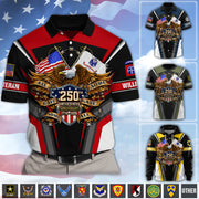 Custom All Over Print Shirt 250th United States Anniversary All Gave Some Some Gave All Gift For Military Veterans K1702 MT2