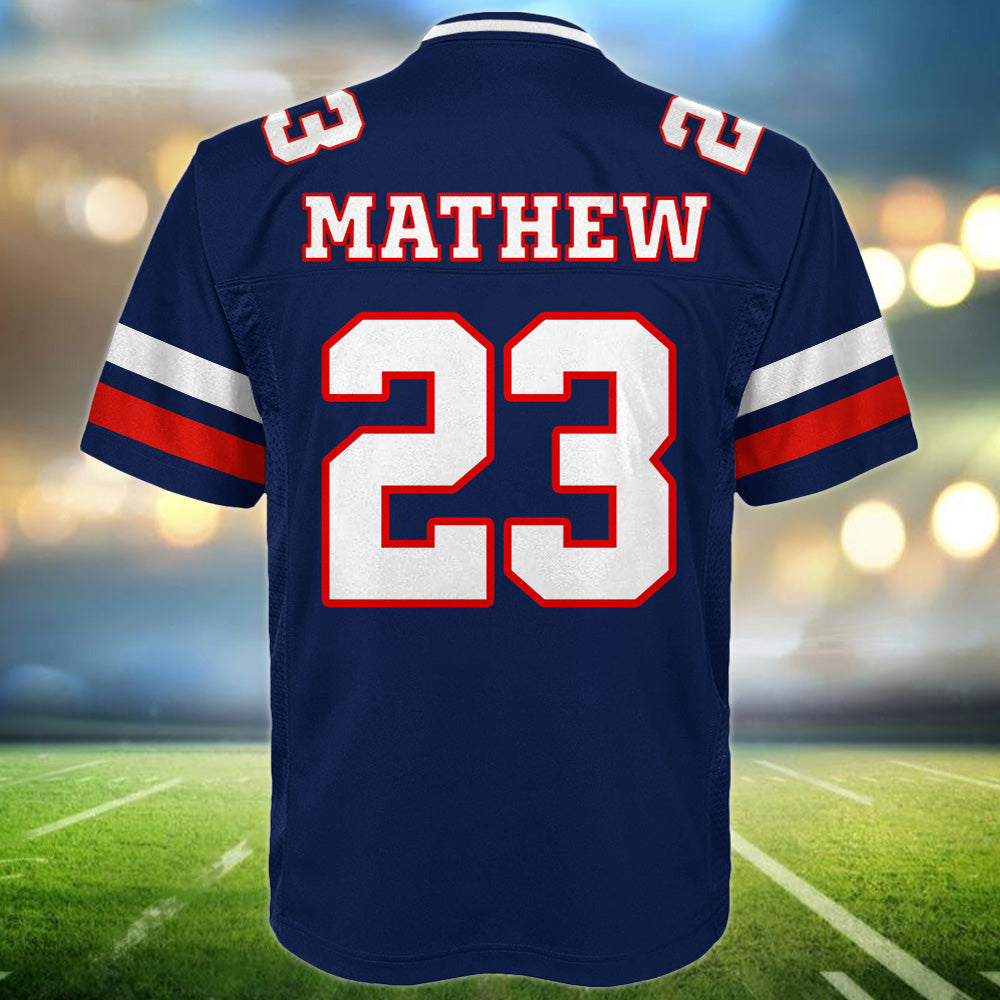 Custom Photo Football Game Day Football Jersey, Custom Team Name, Gift For Football Lovers, Gift For Football Player MI209 T24