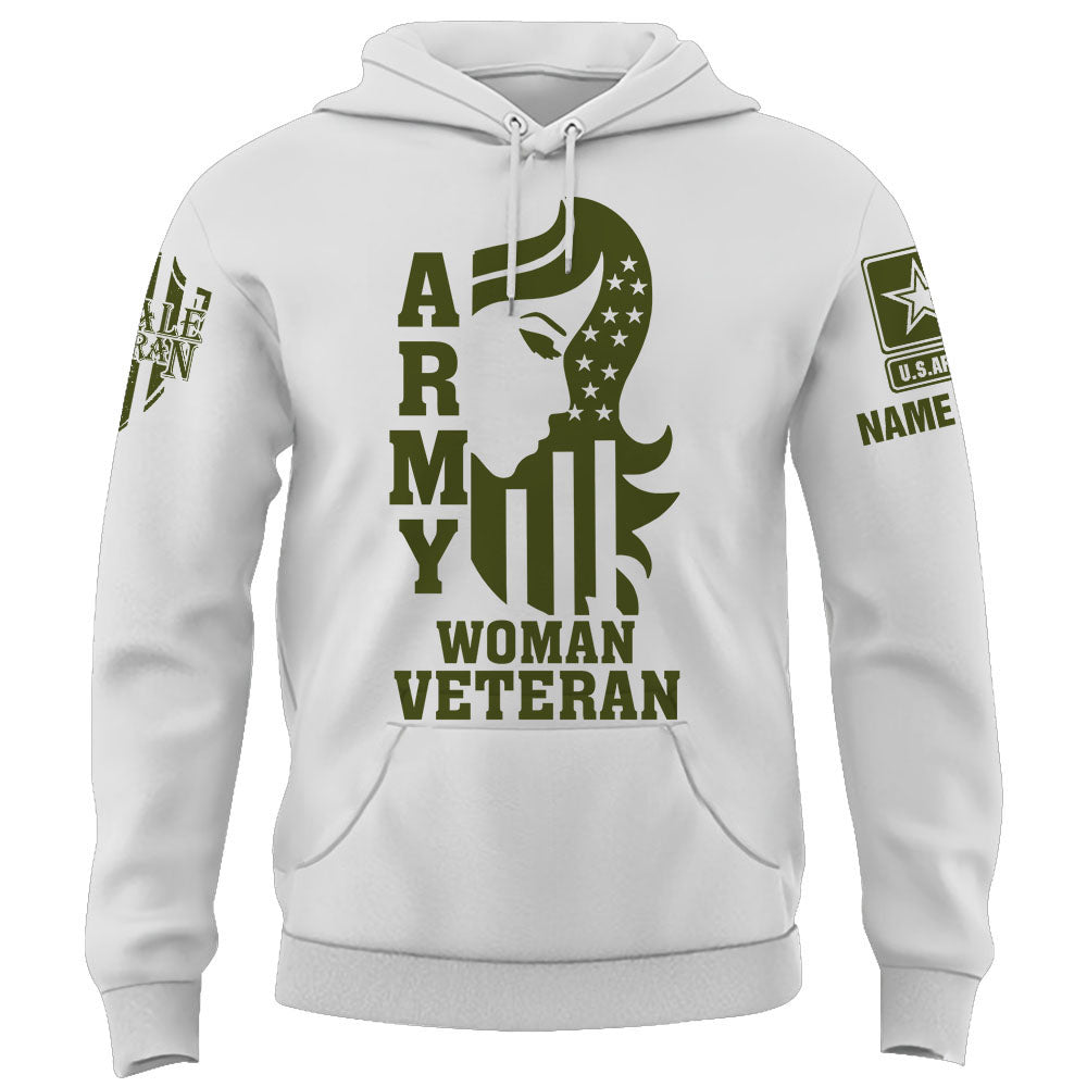 Personalized Shirt Woman Veteran Custom All Branch Woman Veteran Grandma Mom Veteran K1702