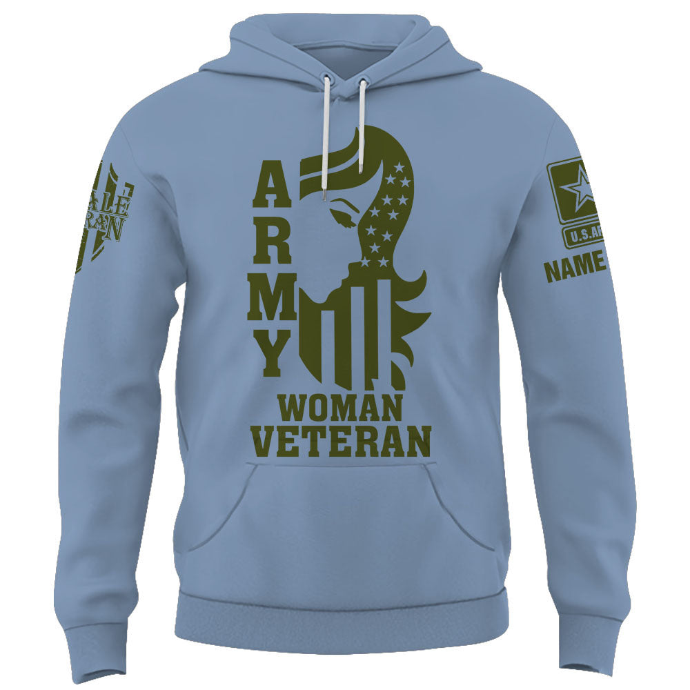 Personalized Shirt Woman Veteran Custom All Branch Woman Veteran Grandma Mom Veteran K1702