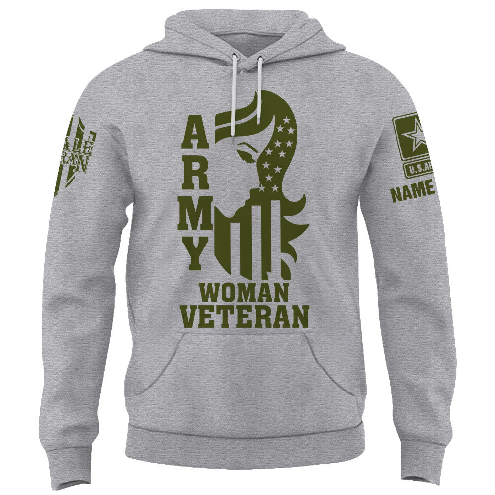 Personalized Shirt Woman Veteran Custom All Branch Woman Veteran Grandma Mom Veteran K1702
