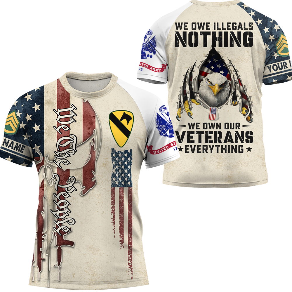 Personalized All Over Print Shirt We The People Custom All Military Branch Gift For Veterans K1702