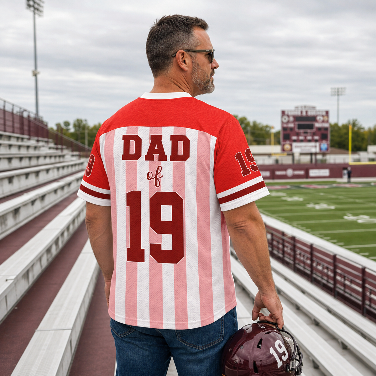Personalized Football Mom Jersey with Photo, Name & Number, Gift For Football Mom Football Lovers MI209 Pt99