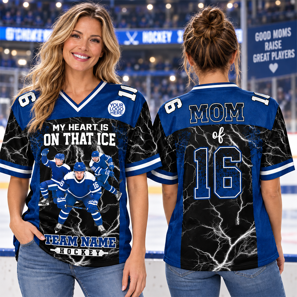 Custom My Heart Is On That Field Hockey Shirt, Gift For Hockey Lovers L0411 Hv01