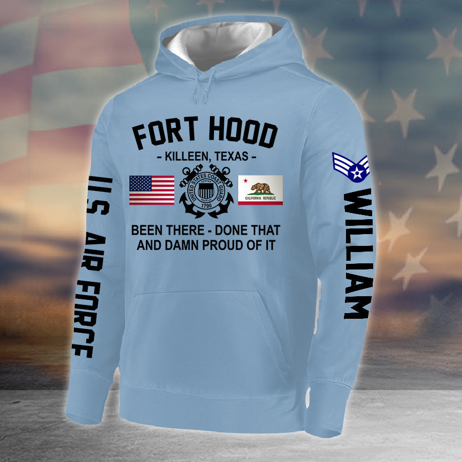 U.S Veteran Custom Shirt Proudly Served Military Base Personalized Gift All Over Print Shirt K1702
