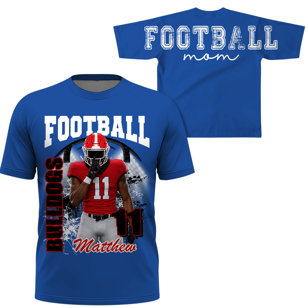 Custom Football Mom Sweatshirt,   Game Day Football Mom, Sports Mom Gift L0411 Hv01
