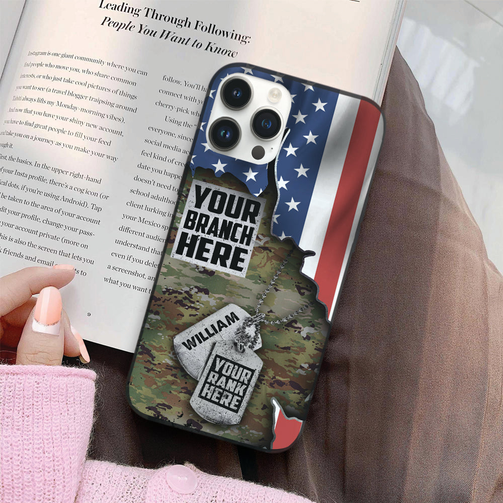 Personalized Gift For Military Veteran Gift For Military Veteran Soldier American Flag Phone Case K1702