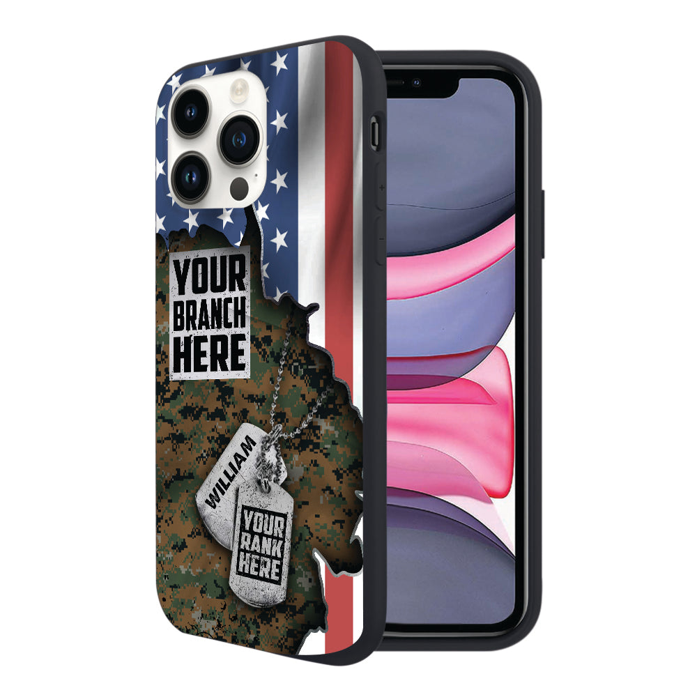 Personalized Gift For Military Veteran Gift For Military Veteran Soldier American Flag Phone Case K1702