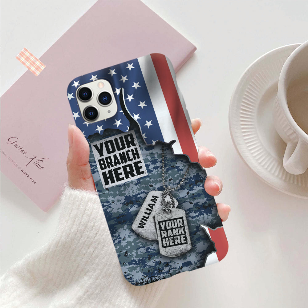 Personalized Gift For Military Veteran Gift For Military Veteran Soldier American Flag Phone Case K1702