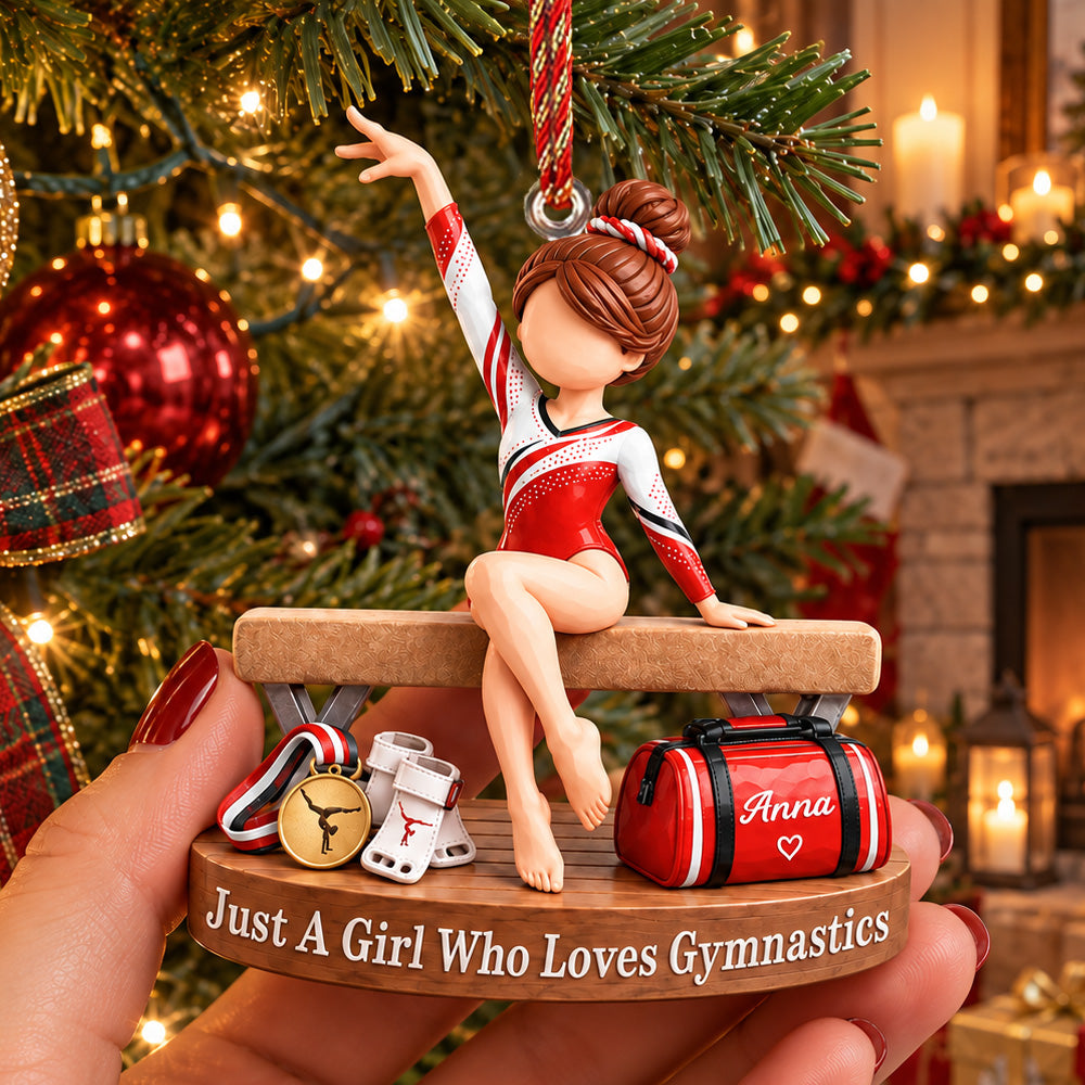 Just A Girl Who Loves Gymnastics - Personalized Gymnastics Ornament, Gift for Gymnast A2110 Nh00