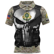 Custom Veteran All Over Print Shirt Military Skull Camouflage Pattern  Gift Veterans K1702 Trhn