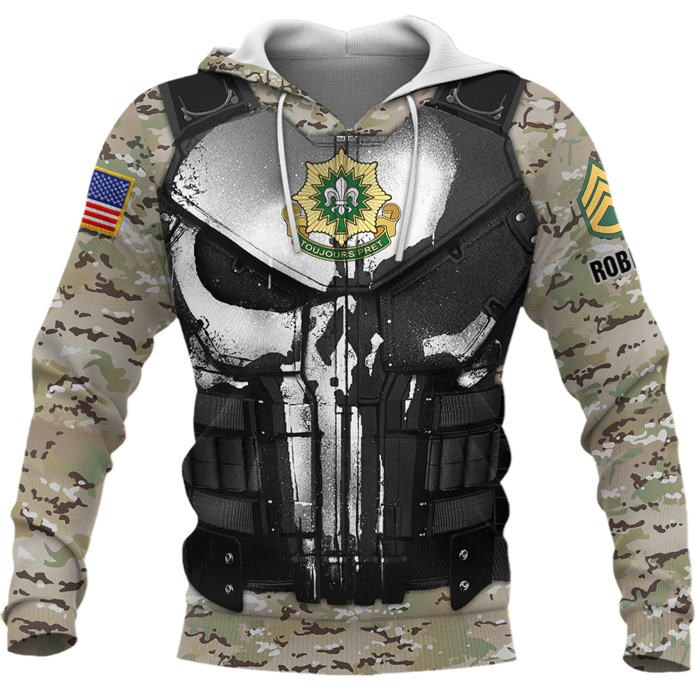 Custom Veteran All Over Print Shirt Military Skull Camouflage Pattern  Gift Veterans K1702 Trhn