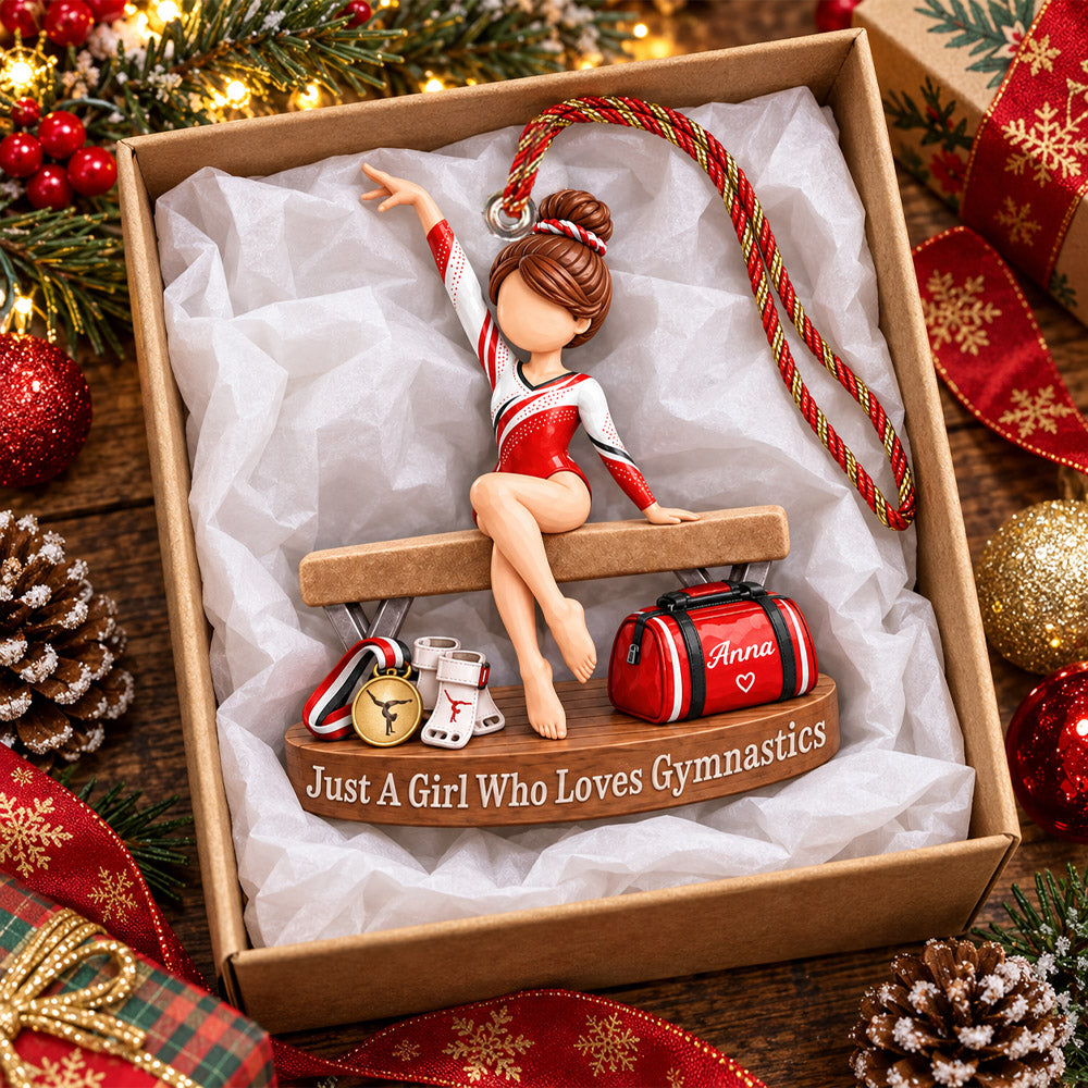 Just A Girl Who Loves Gymnastics - Personalized Gymnastics Ornament, Gift for Gymnast A2110 Nh00