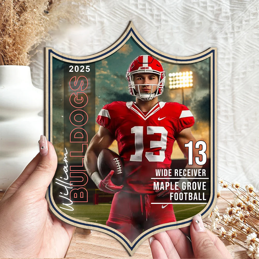 Personalised Football Wooden Card Gift Football Team Game Day Card For Players K1702 Trhn