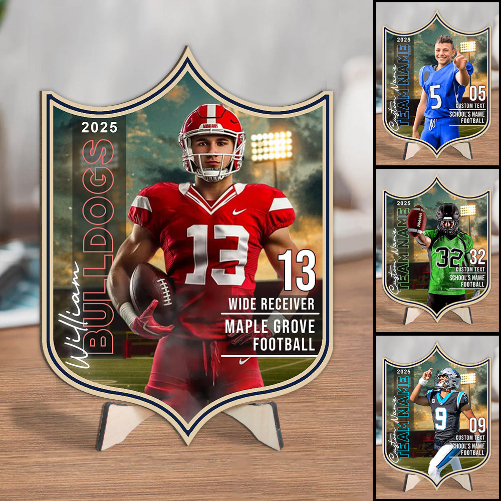 Personalised Football Wooden Card Gift Football Team Game Day Card For Players K1702 Trhn