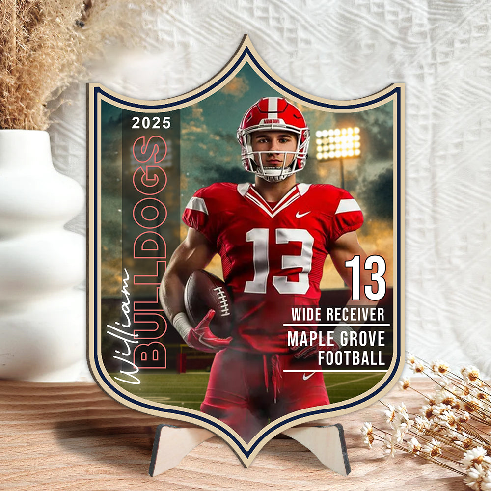 Personalised Football Wooden Card Gift Football Team Game Day Card For Players K1702 Trhn