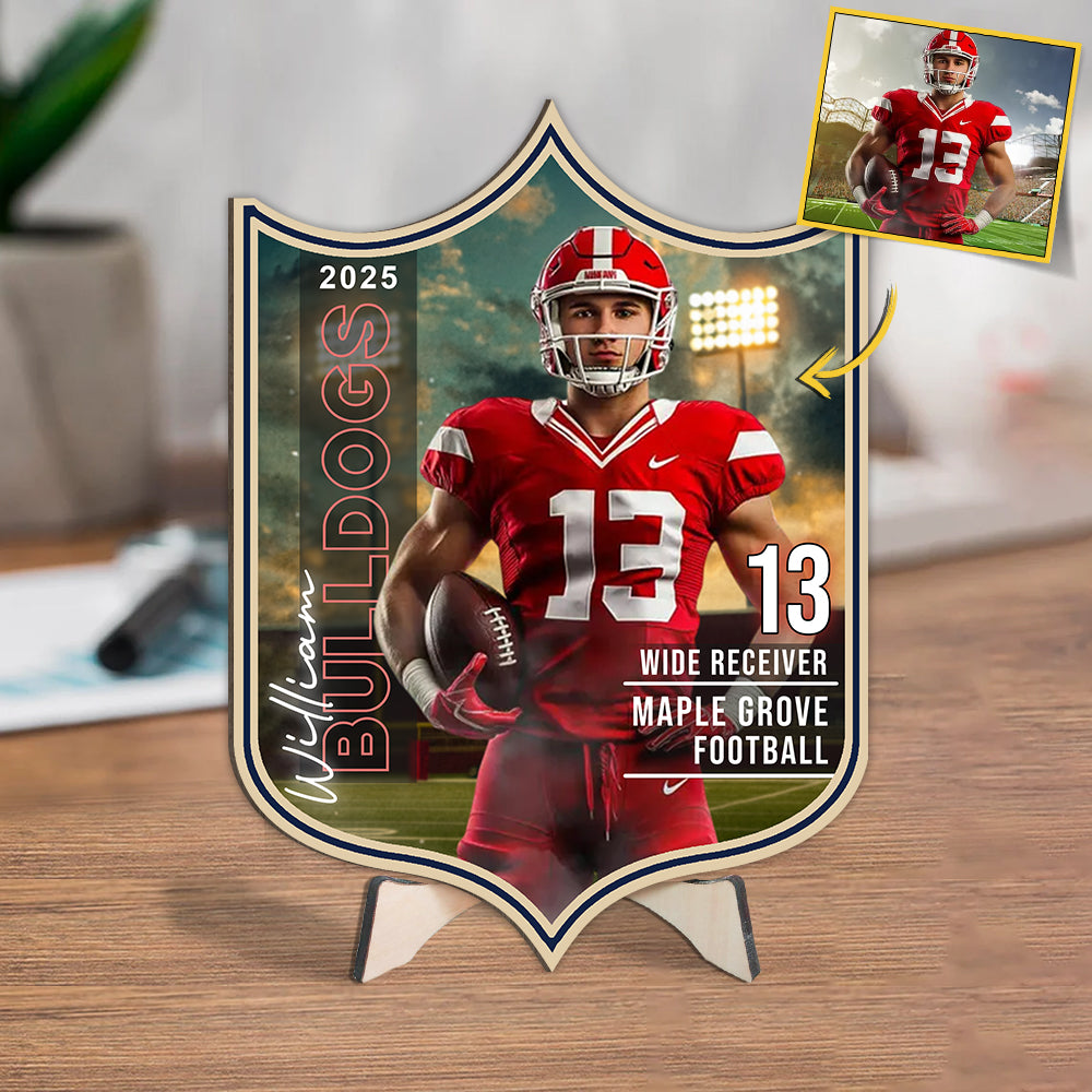 Personalised Football Wooden Card Gift Football Team Game Day Card For Players K1702 Trhn