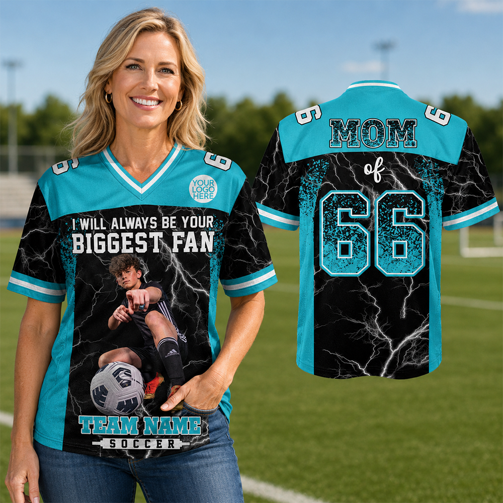 Custom Photo Soccer Mom Shirt Gift For Soccer Mama, Fall Soccer Season Shirt L0411 Hv01