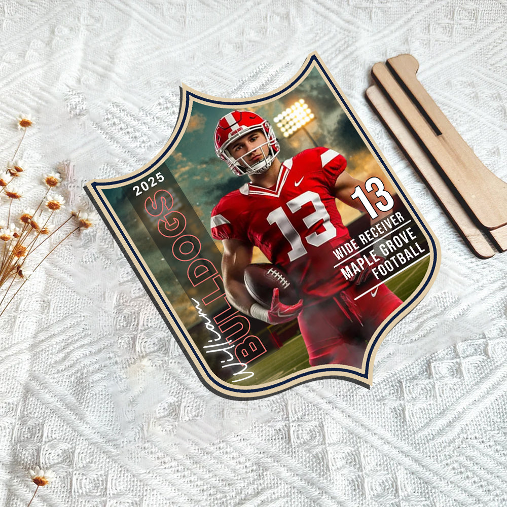 Personalised Football Wooden Card Gift Football Team Game Day Card For Players K1702 Trhn