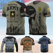 Personalized All Over Print Shirt Veteran Skull Division Rank Name Gift For Veterans K1702 Trhn