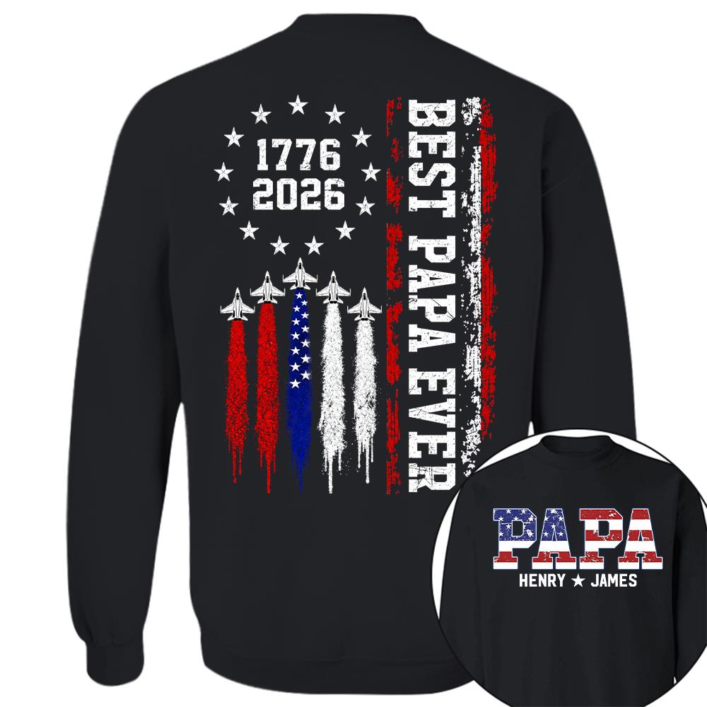 Custom Papa 250 Years American Flag Anniversary, Gift For Dad Grandpa L0411 Hv01