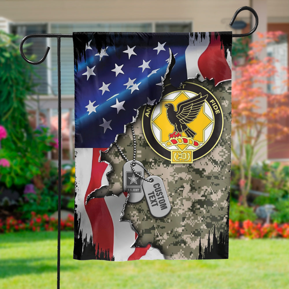 Custom Veteran Military Garden US Flag Military Logo, Insignia, Division Gift For Veteran K1702 Trhn