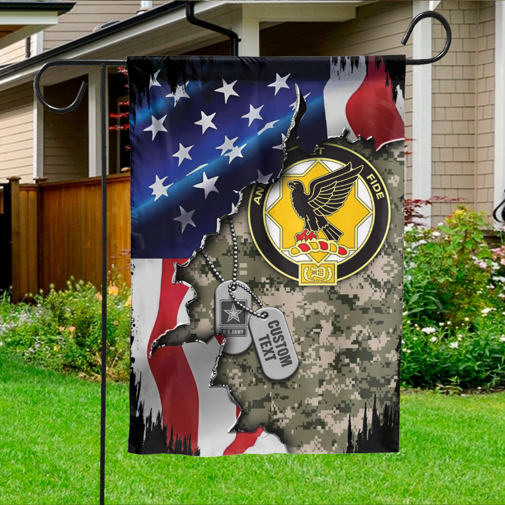 Custom Veteran Military Garden US Flag Military Logo, Insignia, Division Gift For Veteran K1702 Trhn