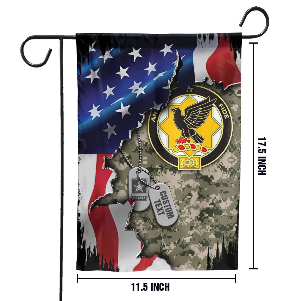 Custom Veteran Military Garden US Flag Military Logo, Insignia, Division Gift For Veteran K1702 Trhn