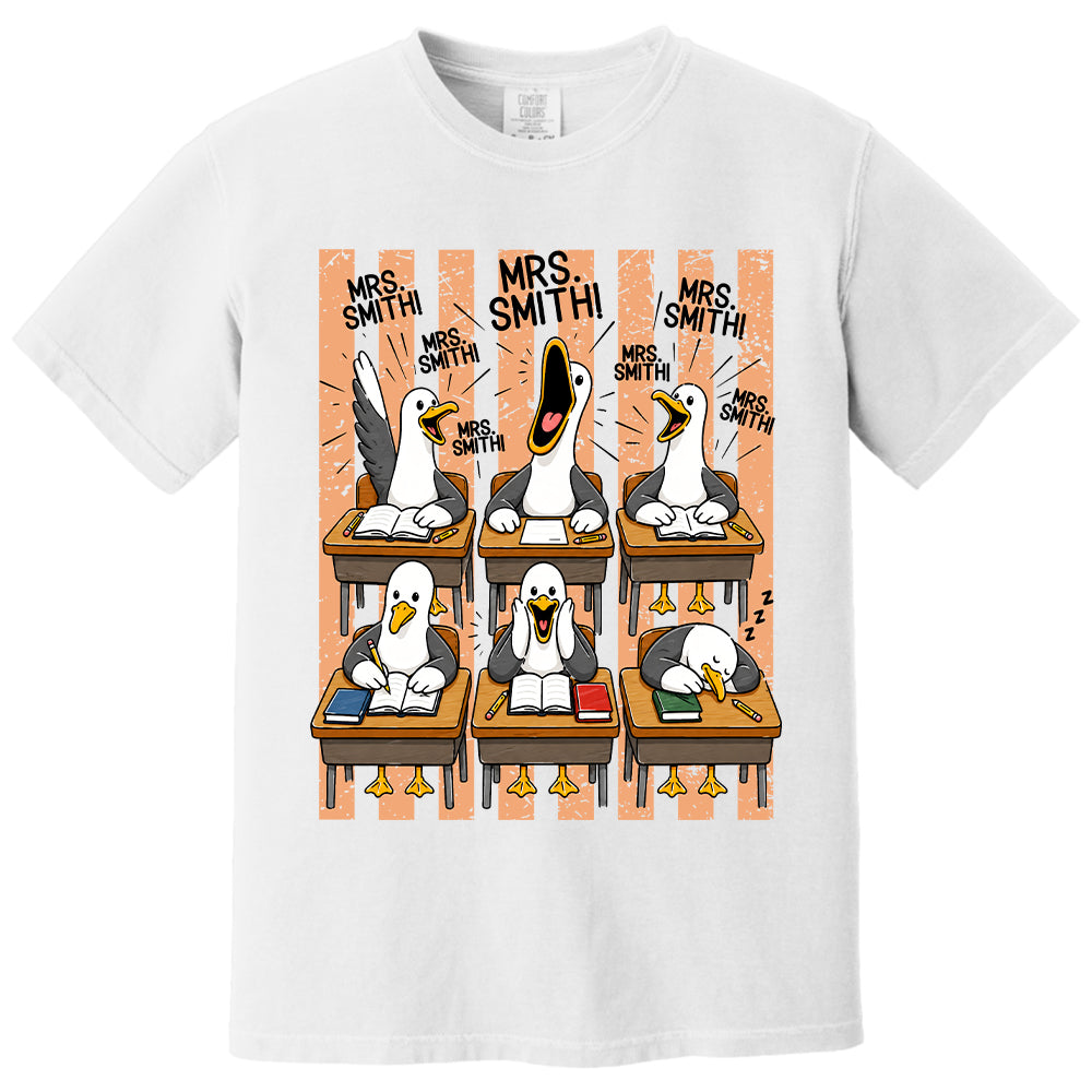 Mrs. Teacher My Class of Seagulls T-shirt For Teachers T24