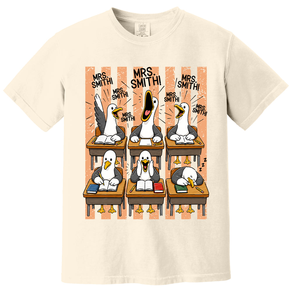 Mrs. Teacher My Class of Seagulls T-shirt For Teachers T24