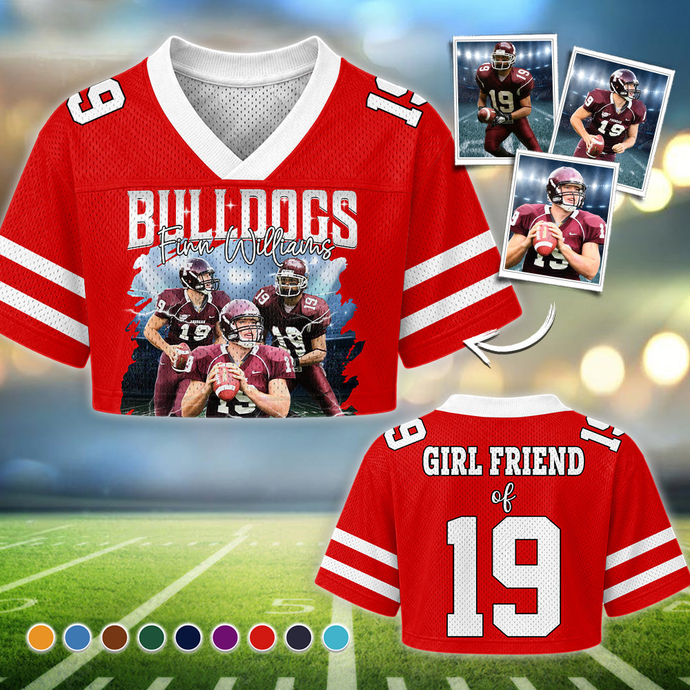 Custom Photo Cropped Football Jersey, Personalized Gift For Football Family A2110 Hv01