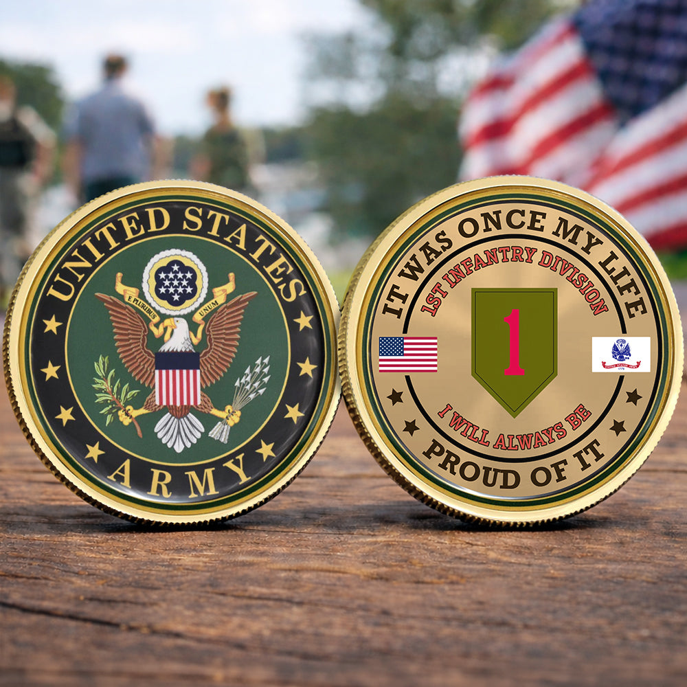 Custom Veteran Challenge Coin It Was Once My Life US Veteran I Will Always Be Proud Of It Gift For Veterans K1702 Trhn