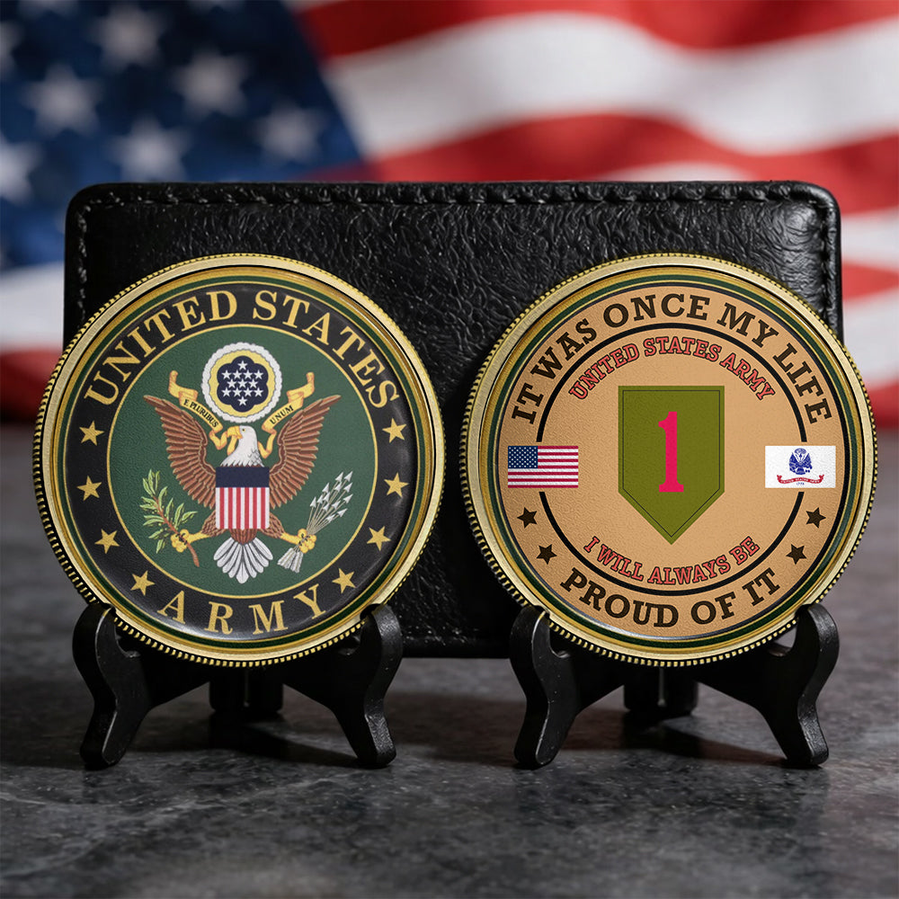 Custom Veteran Challenge Coin It Was Once My Life US Veteran I Will Always Be Proud Of It Gift For Veterans K1702 Trhn
