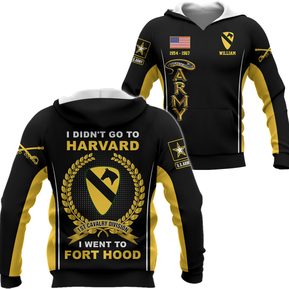 I Didn't Go To Harvard I Went to Military Base Vintage Personalized Shirt For US Military Veteran K1702