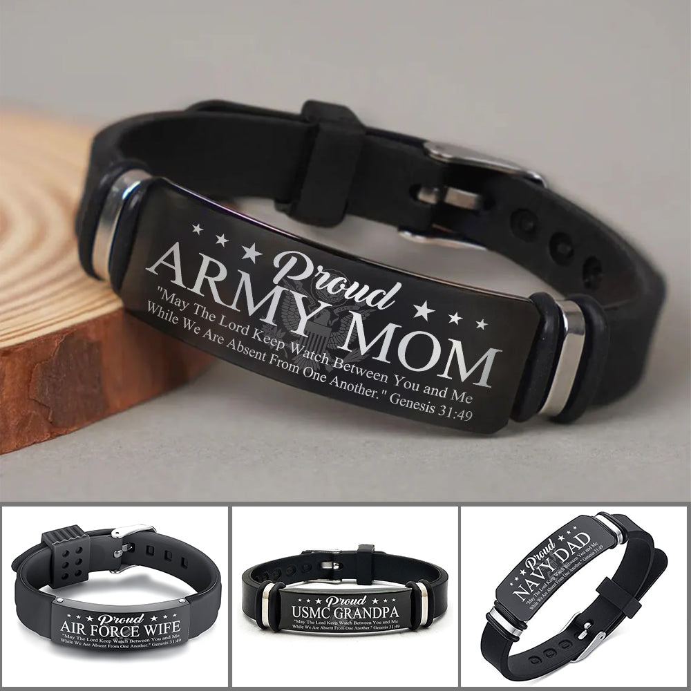 Custom Military Bracelet For Family Member – May the Lord Keep Watch Scripture Band K1702 Trhn