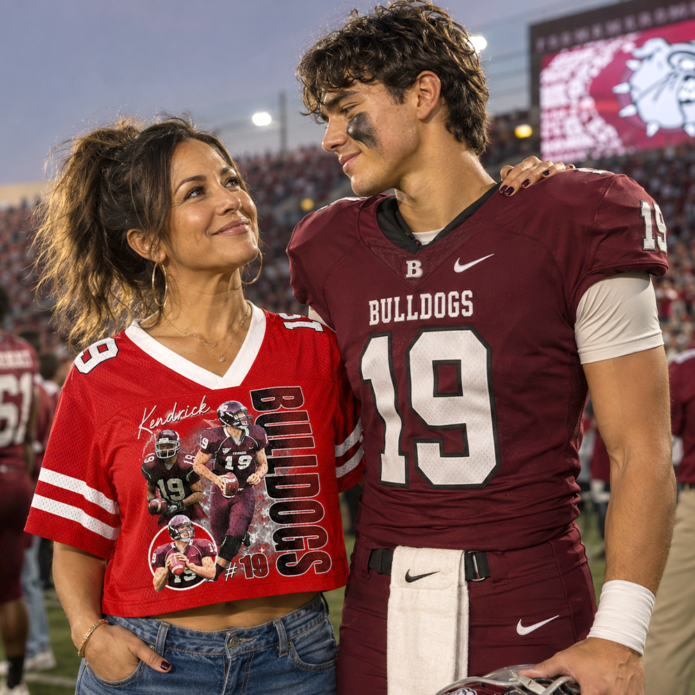 Custom Photo Cropped Football Jersey, Personalized Gift for Football Family Vrs 2 A2110 Hv01