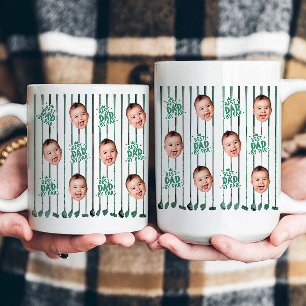 Best Dad By Par Custom Photo Golf Dad Father's Day Gift For Dad, Husband - Personalized Mug Na02 T24