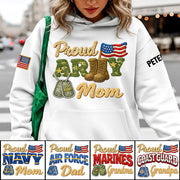 Proud Army Mom Shirt , Rope Texture Military Mom Design, Custom Shirt Military Family K1702