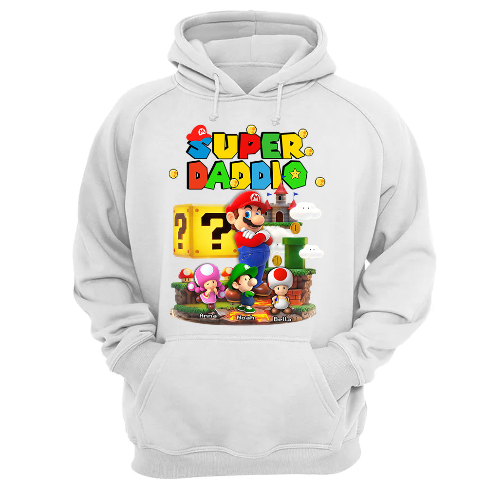 Best Dad Ever Super Daddio, Personalized Daddio Shirt Custom Kids Name, Gift For Dad, Gift For Father's Day MI209 TH23
