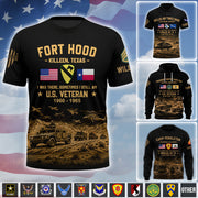 Custom Veteran Shirt Available All Military Branches Custom Military Base Flag Country Division Shirt K1702 MT2
