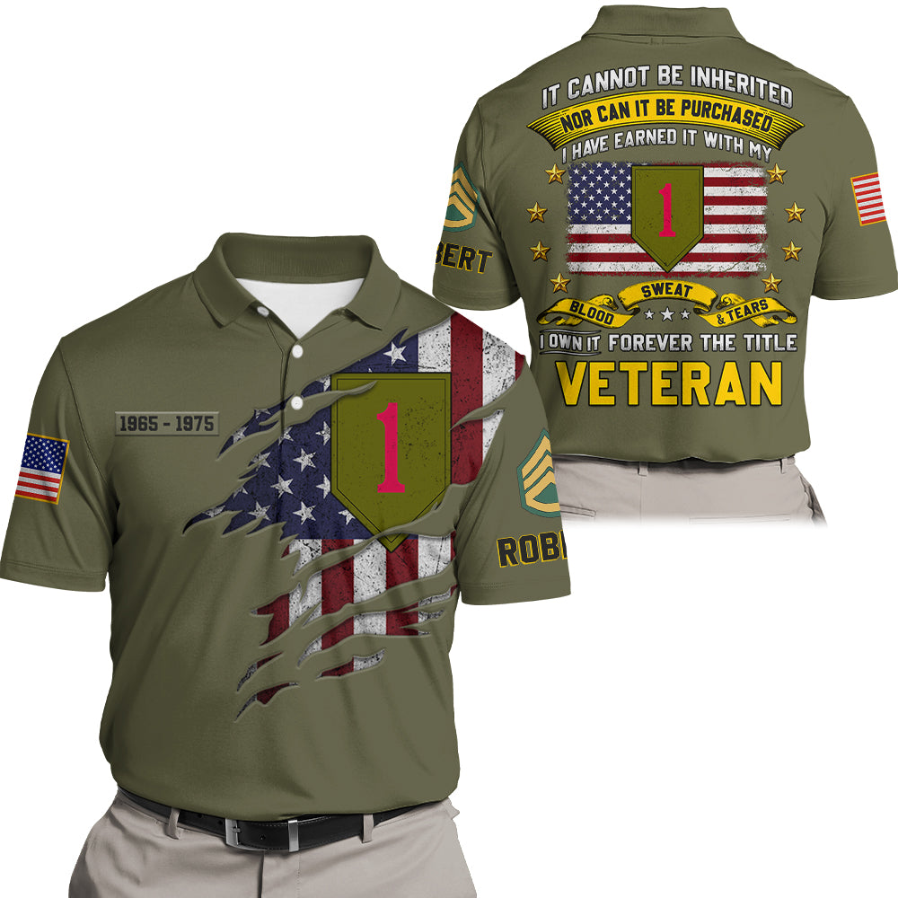 Custom All Over Print Military Shirt – A Legacy That Cannot Be Inherited, A Gift of Honor for Veterans K1702 Trhn