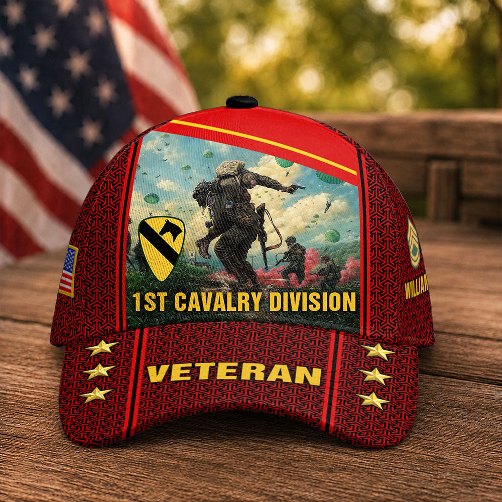 Custom US Military Baseball Cap Custom All Branches Rank Division Name For Military Retirement Veteran Dad Grandpa K1702 MT2