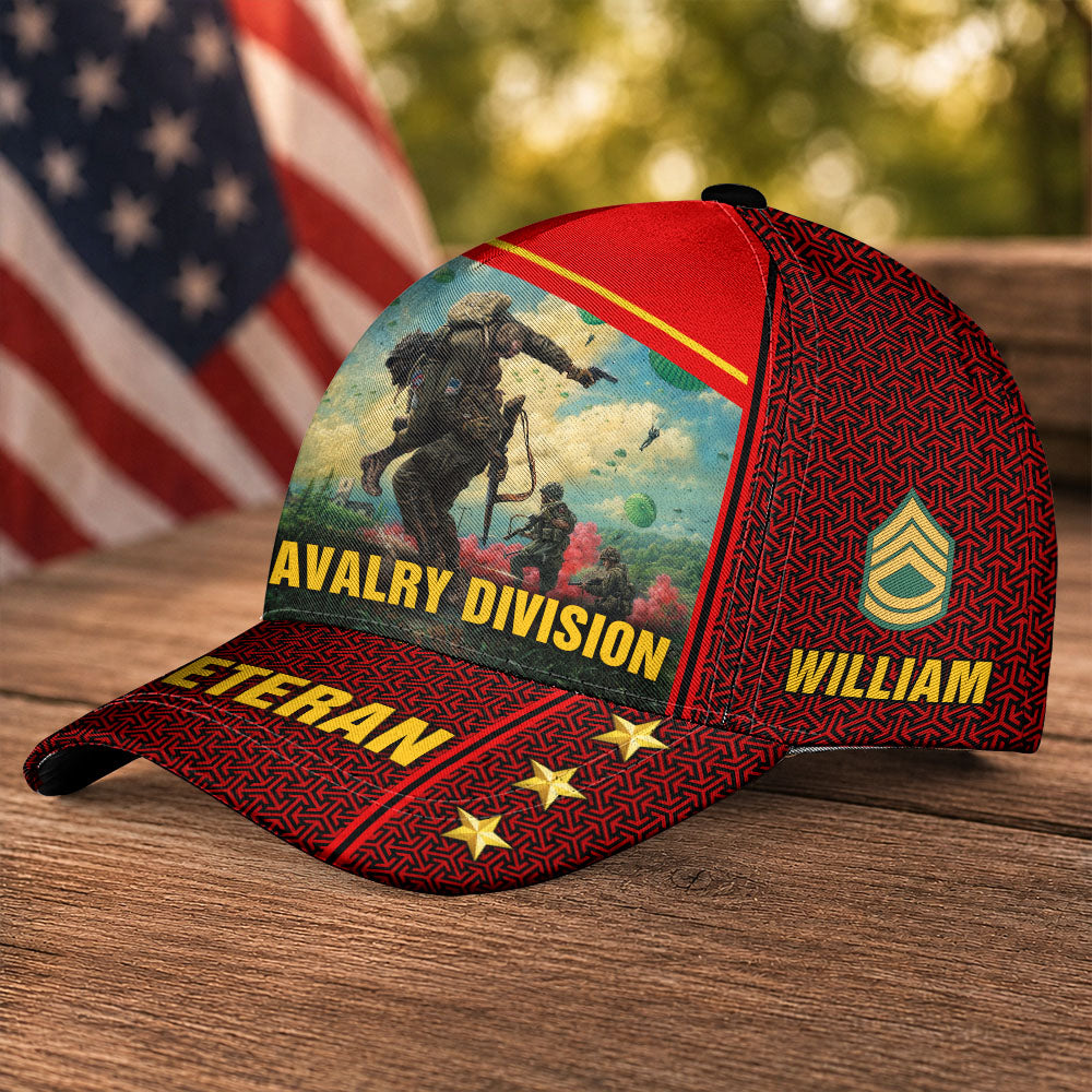 Custom US Military Baseball Cap Custom All Branches Rank Division Name For Military Retirement Veteran Dad Grandpa K1702 MT2