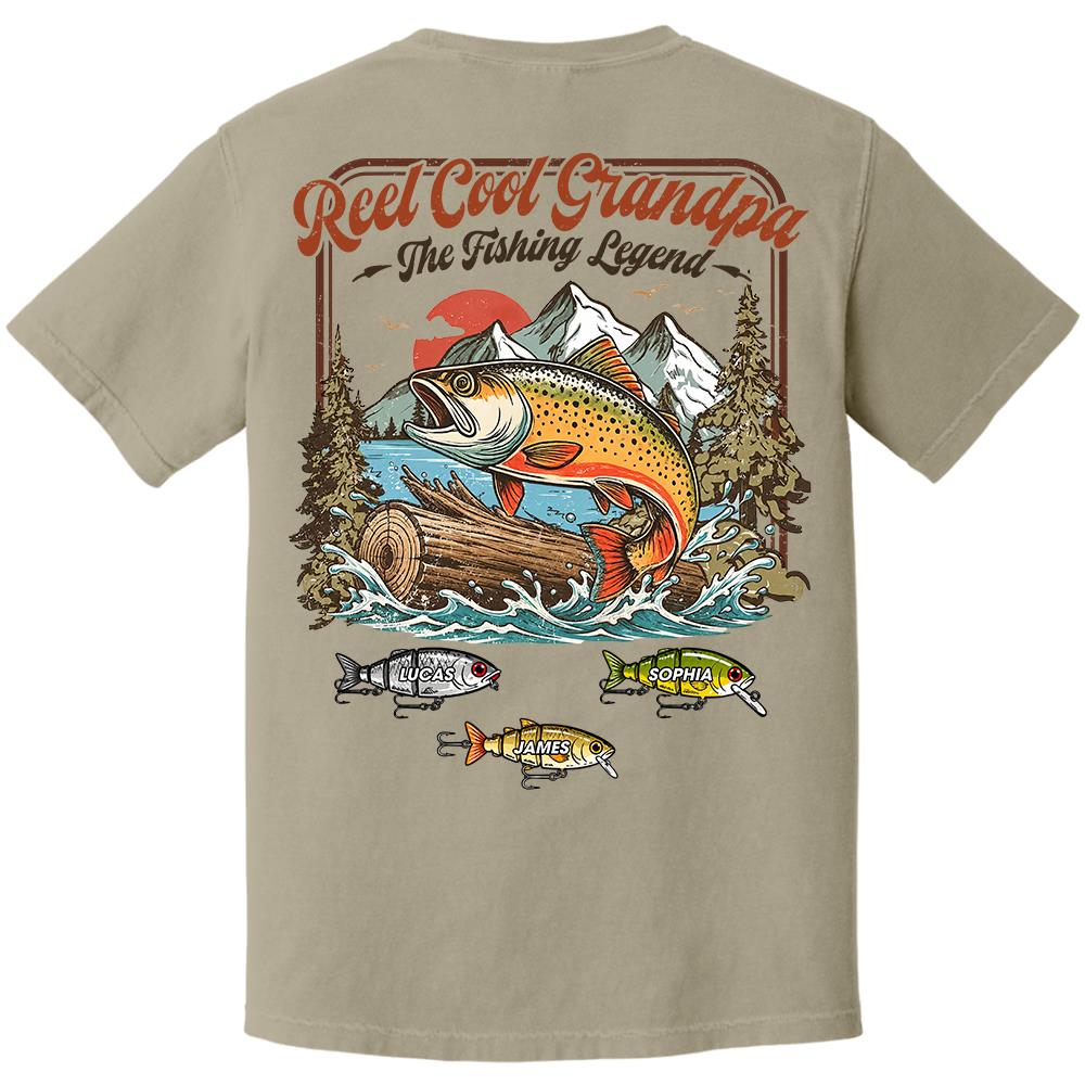 Personalized Reel Cool Grandpa T-Shirt – Funny Fishing Grandpa Shirt Hv01