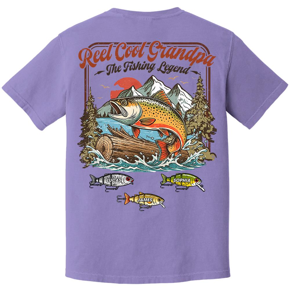 Personalized Reel Cool Grandpa T-Shirt – Funny Fishing Grandpa Shirt Hv01