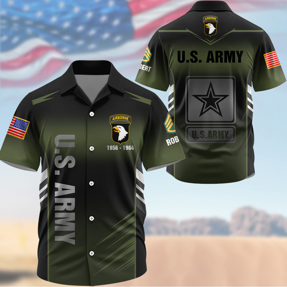 Personalized All Over Print Shirt Custom Shirt For Veteran Available All Military Branch Gift For Veteran Dad, Grandpa K1702 Trhn