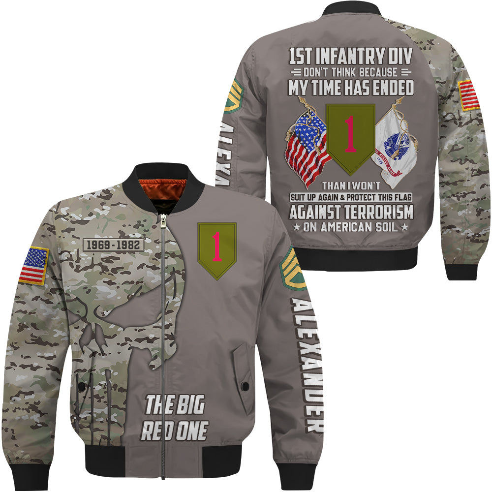 Personalized All Over Print Shirt Veteran Don't Think Because My Time Has Ended Gift For Veterans K1702 Trhn