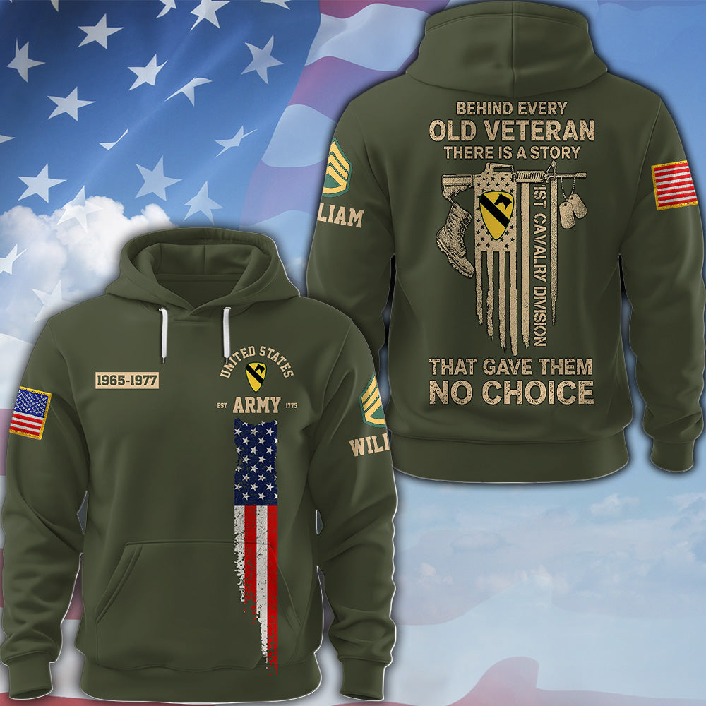 Custom All Over Print Shirt Behind  Every Old Veteran There Is A Story Gift For Veterans K1702 MT2