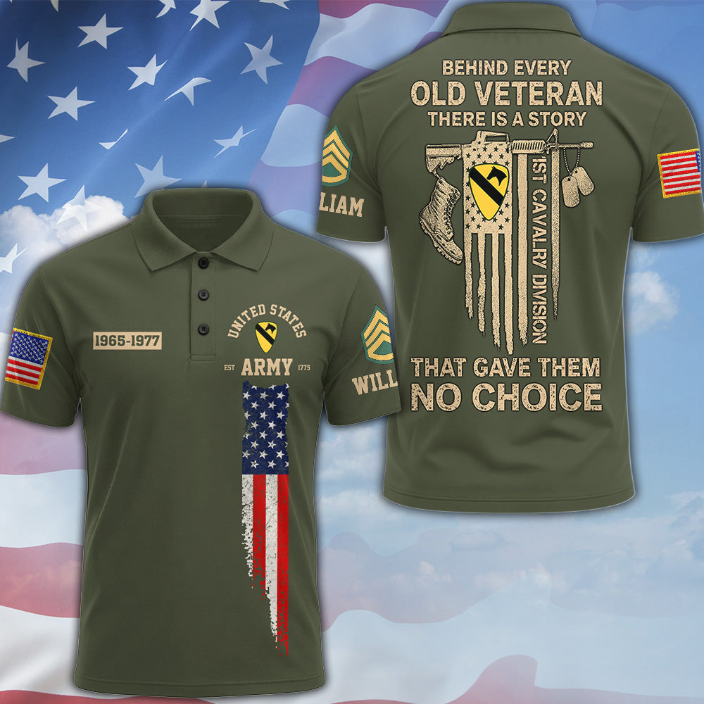 Custom All Over Print Shirt Behind  Every Old Veteran There Is A Story Gift For Veterans K1702 MT2